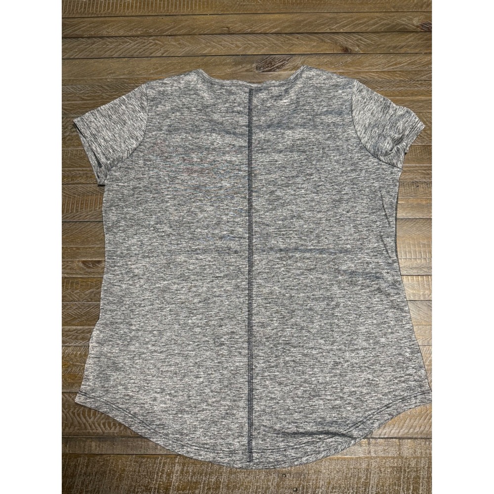 Columbia Omni-Wick Top Medium Grey Heather Performance Short Sleeve Preloved - Picture 3 of 6
